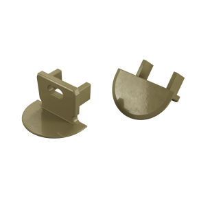 LUMINES ALU koncová krytka axiální zelená lakovaná s otvorem