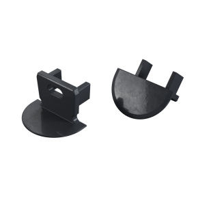 LUMINES ALU koncová krytka axiální, Rock Anthracite lakovaná s otvorem