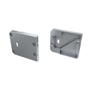 Koncová čapka LUMINES ALU UNICO stříbrná levá s otvorem