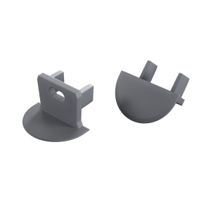 Koncová krytka LUMINES, stříbrné lakované provedení s otvorem