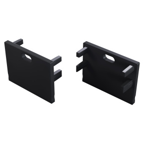 LUMINES Koncovka Motta černá s otvorem