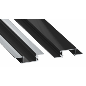 Profil Lumines typu ZATI v černém lakovaném provedení, bez perforace, délka 1 m. Profil Lumines typu ZATI v černém lakovaném provedení, bez perforace, délka 1 m.