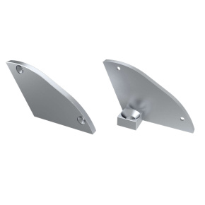 Hliníkový koncový kryt LUMINES RETO stříbrný pravý 30°