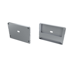 Koncovka LUMINES ALU LARGO M1+LARGO stříbrná s otvorem