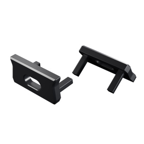 LUMINES ALU koncová krytka černá eloxovaná s otvorem