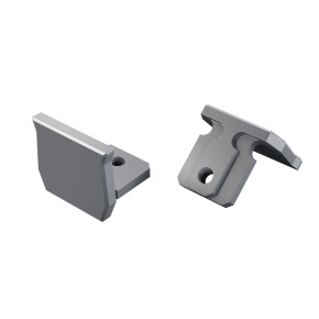 LUMINES ALU koncová krytka stříbrně eloxovaná