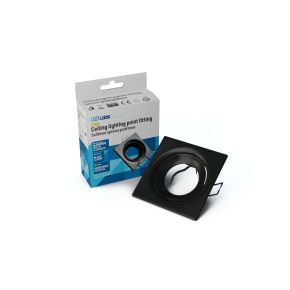 Stropní svítidlo s LED bodovým osvětlením, čtvercové, nastavitelné, matně černé. Stropní svítidlo s LED bodovým osvětlením, čtvercové, nastavitelné, matně černé.