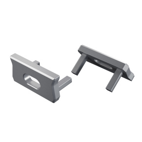 Koncová krytka LUMINES ALU stříbrná eloxovaná s otvorem Koncová krytka LUMINES ALU stříbrná eloxovaná s otvorem