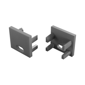 LUMINES koncová krytka CANTO/VIGO šedá s otvorem