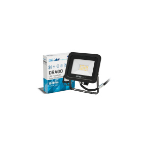 LED reflektor DRAGO 3Y 20W neutrálně bílá SMD IP65 SLIM, černý