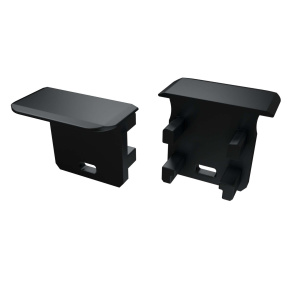 LUMINES ALU koncová krytka G W černá s otvorem