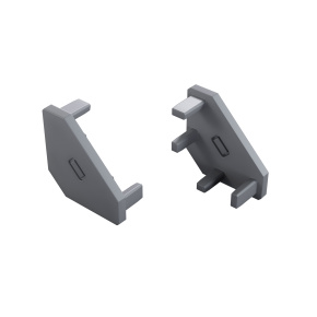 Koncová krytka LUMINES 2v1 stříbrná lakovaná