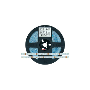 LED pásek s 300 LED diodami 2835 SMD, napájení 12 V, barva světla neutrálně bílá, index podání barev RA80, stupeň krytí IP65, s hliníkovým chladičem.