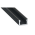 Profil typu X z eloxovaného hliníku Lumines, černý, 3 m