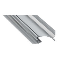 Profil typu Topo s anodizovoným stříbrným povrchem, délka 1 m Profil typu Topo s anodizovoným stříbrným povrchem, délka 1 m