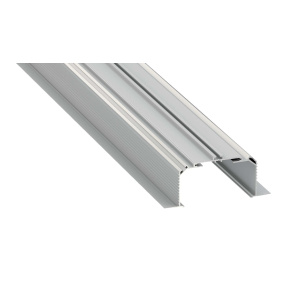 Anodizovaný stříbrný profil typu Lumines Largo M3, délka 3 m. Anodizovaný stříbrný profil typu Lumines Largo M3, délka 3 m.