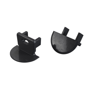 Koncovka LUMINES ALU, černá lakovaná, s otvorem Koncovka LUMINES ALU, černá lakovaná, s otvorem