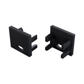 LUMINES koncová krytka CANTO/VIGO černá s otvorem