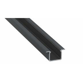 Profil LED osvětlení typu U černý eloxovaný 2,02 m Profil LED osvětlení typu U černý eloxovaný 2,02 m