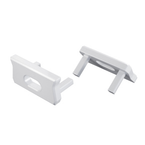 LUMINES ALU koncová zátka bílá lakovaná s otvorem