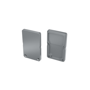 LUMINES ALU End cap  DILEDA+Tall silver lacquered