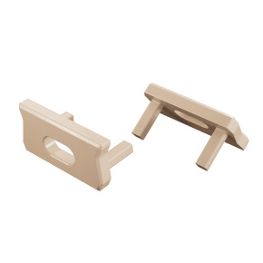 Hliníkový koncový díl svítidla LUMINES s otvorem, povrchová úprava: bílý lak se vzhledem slonoviny.