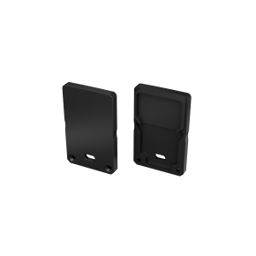 LUMINES ALU End cap  DILEDA+Tall black lacquered with a hole