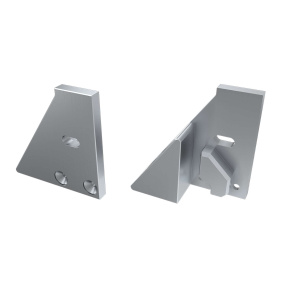 Hliníková koncovka LUMINES ALU I6 6mm, stříbrná, levá, s oporou a otvorem