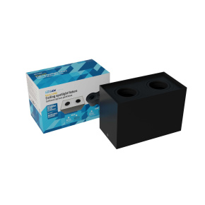 Stropní bodové svítidlo SPOT KALA 2x čtvercové černé Stropní bodové svítidlo SPOT KALA 2x čtvercové černé