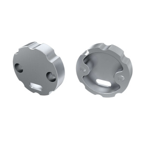 LUMINES ALU koncovka COSMO stříbrná s otvorem