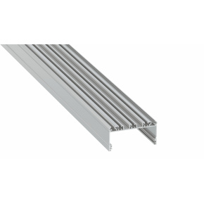 Stříbrně eloxovaný profil typu Lumines Largo, 2,02 m