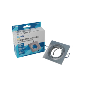 Přisazené bodové LED svítidlo GABI čtvercové, nastavitelné, v provedení stříbrná broušená Přisazené bodové LED svítidlo GABI čtvercové, nastavitelné, v provedení stříbrná broušená