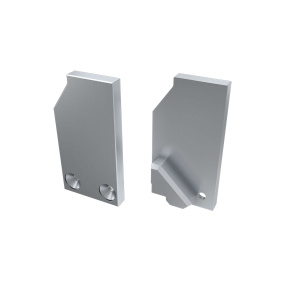 Koncová krytka LUMINES ALU pro LED pás, 8 mm, stříbrná, levá