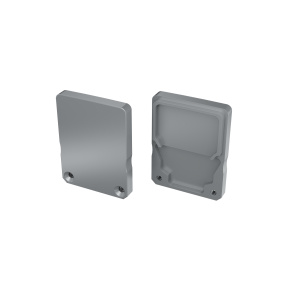 LUMINES ALU End cap  SILEDA+Tall silver lacquered