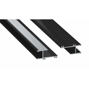 Profil typu Lumines APA12 v černém laku, 3 m Profil typu Lumines APA12 v černém laku, 3 m
