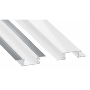Profil pro LED osvětlení typu Lumines, v lakované bílé barvě, bez perforace, délka 2,02 m.