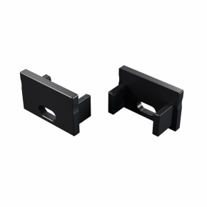 Koncovka LUMINES ALU FMN černá s otvorem