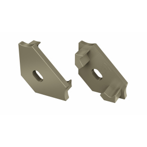 Koncová krytka pro LED profil Lumines C inox s otvorem