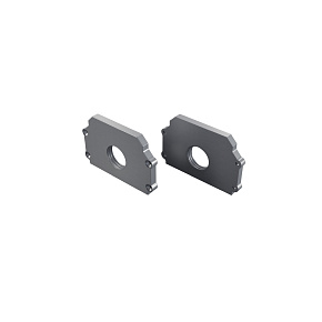 LUMINES ALU End cap TECO silver anodized with a hole