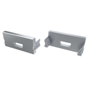 LUMINIS koncová krytka TERRA šedá s otvorem