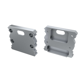 Koncová krytka LUMINES ALU TALIA stříbrná s otvorem