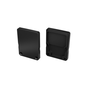LUMINES ALU End cap  SILEDA+Tall black lacquered