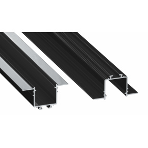 Typ profilu Lumines Subli v lakované černé barvě, 2,02 m Typ profilu Lumines Subli v lakované černé barvě, 2,02 m