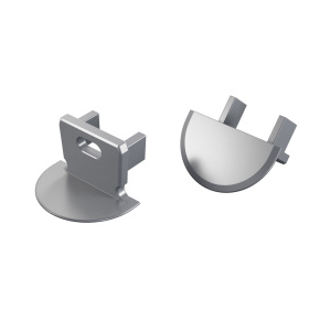 Koncová krytka LUMINES ALU stříbrně eloxovaná s otvorem