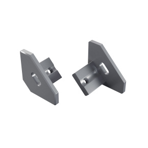 LUMINES ALU koncová krytka stříbrně eloxovaná s otvorem