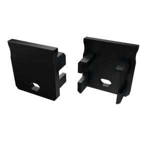 LUMINES ALU koncová krytka Y černá s otvorem