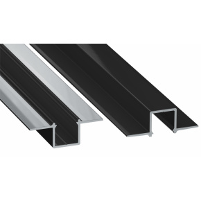 Profil typu LUMINES GAUDI v černém lakovaném provedení bez perforace, délka 3 m. Profil typu LUMINES GAUDI v černém lakovaném provedení bez perforace, délka 3 m.