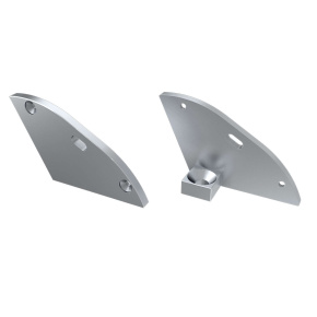 Hliníkové čelo LUMINES RETO stříbrná pravá s nosným prvkem 30° s otvorem