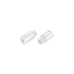 Metal strain relief M10x1 with 4 mm thread white