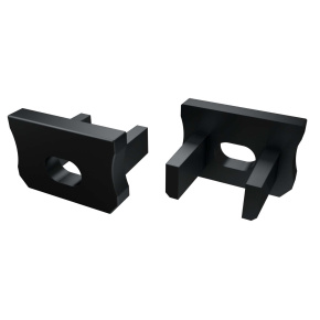 LUMINES ALU koncovka X černá s otvorem